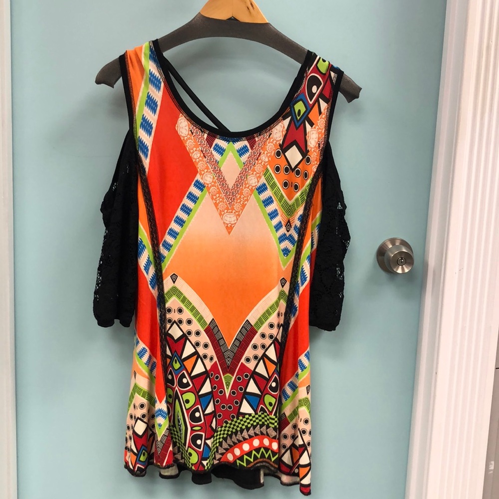Seven Waves cold shoulder blouse NWT